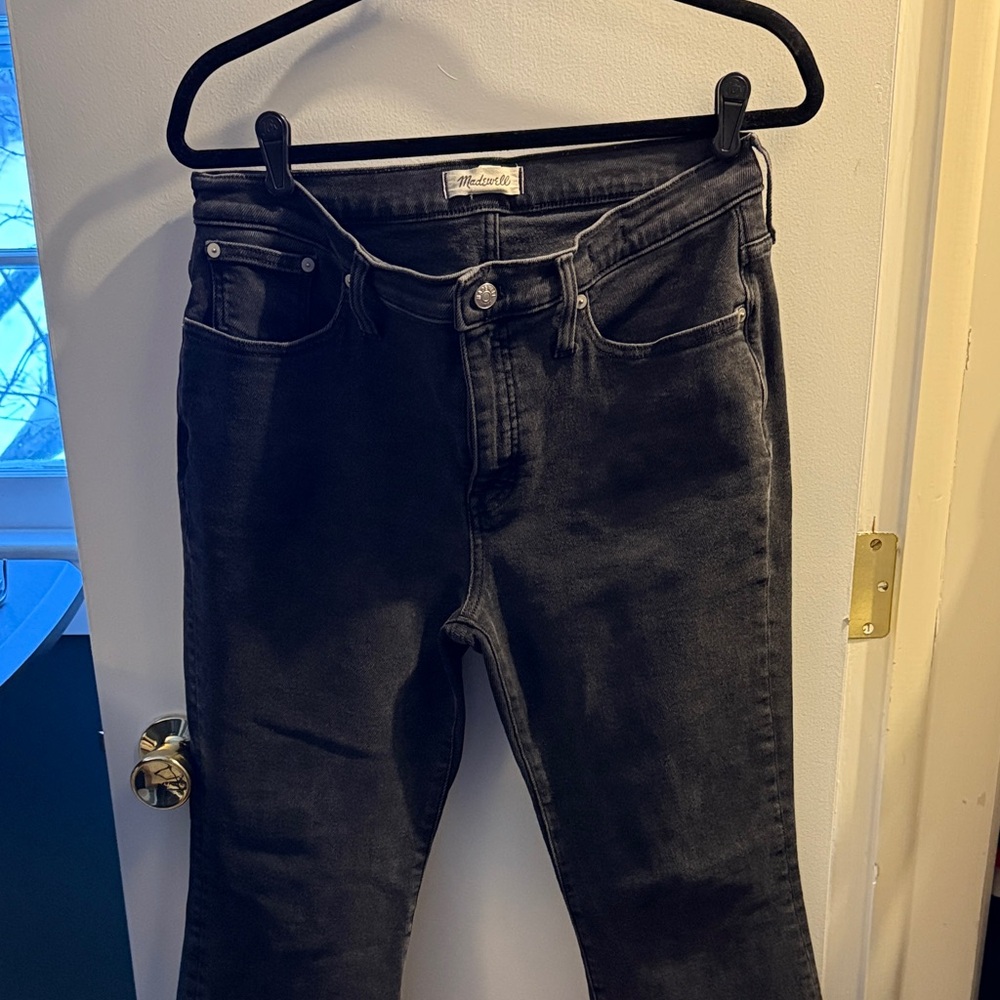 Madewell kick out cropped Women's Dark Gray Straight Leg Jeans